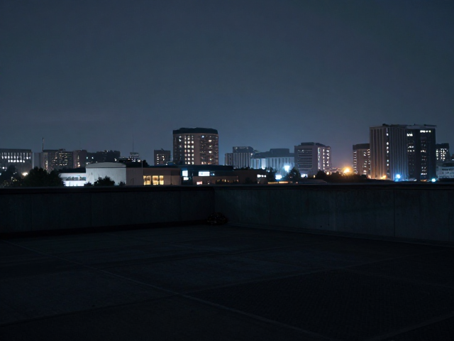 都市疏离感下的干净夜景,建筑冷光中的极致孤独美学