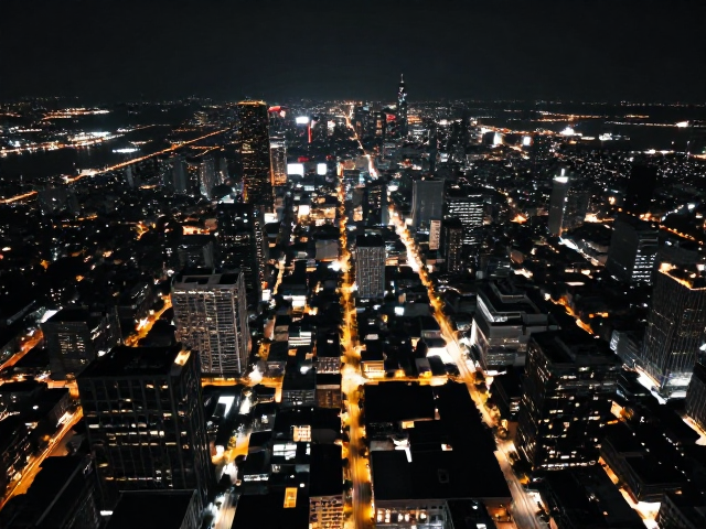 航拍夜景包围曝光技巧,穿越式视角打造电影级大片