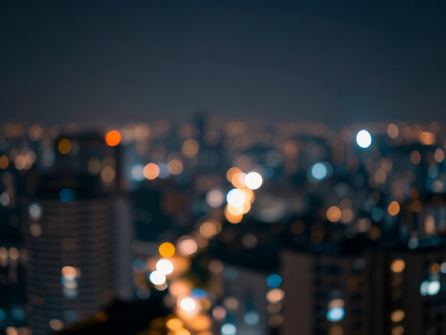 朦胧夜景的氛围营造