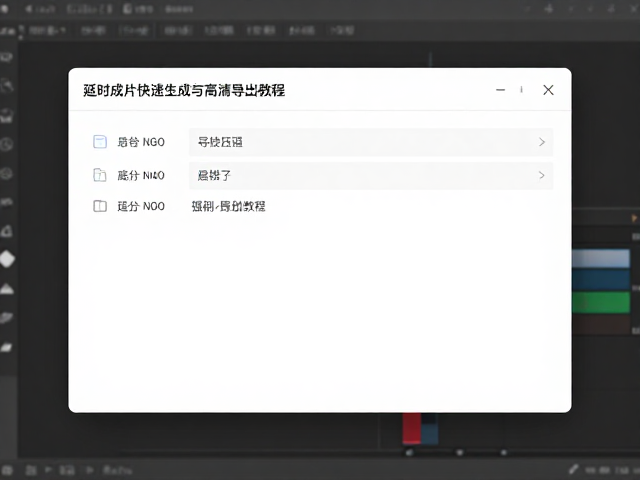 活动开场视频怎么导出?延时成片快速生成与高清导出教程