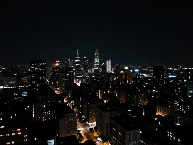 城市夜景怎么拍?弱光下用明暗对比构图,瞬间大片感拉满