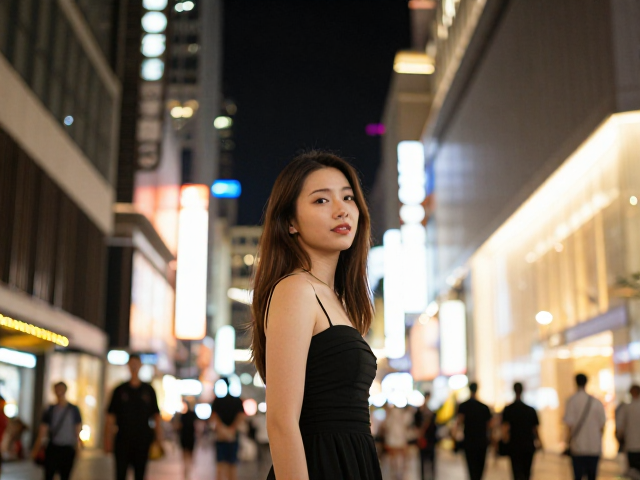 商圈夜拍人像机位推荐,压低高光溢出,拍出高级感夜景大片
