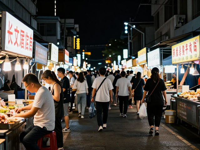 夜市光影构图,街景抓拍技巧与人文场景实战指南