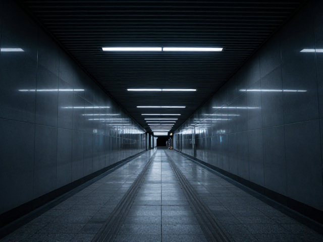 地铁换乘通道夜景摄影,建筑空间光影构图与SEO流量指南