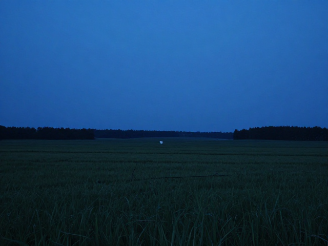 蓝调时刻的田园夜景,邂逅极致宁静质朴的治愈风光