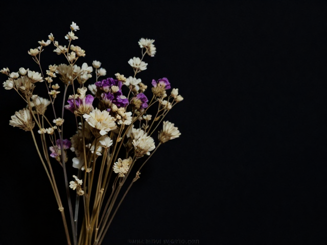 夜间静物摄影,鲜花干花暗调氛围营造指南