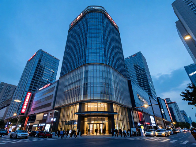 城市核心商圈的绝美构图场景