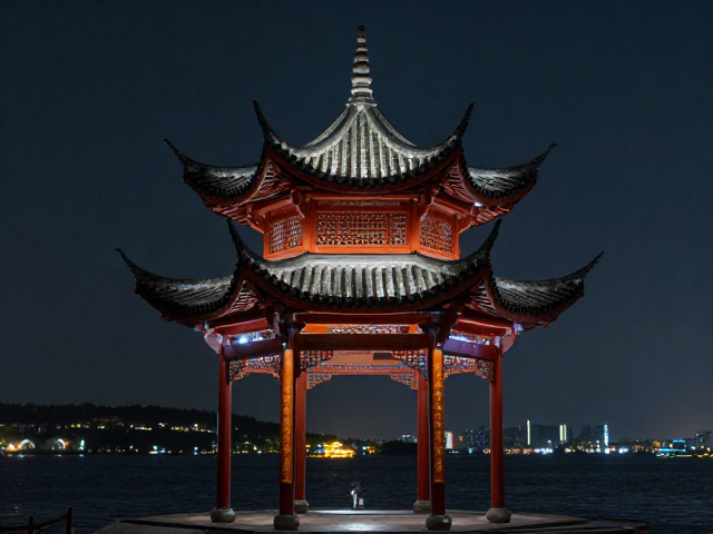国风机位攻略,亭台楼阁夜景拍照,层次纵深构图绝美大片