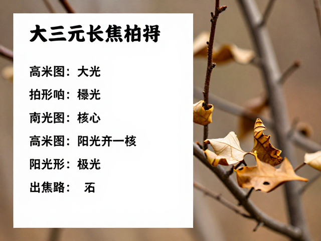 核心曝光参数与对焦策略