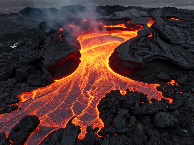 火山熔岩地带:高温下的矿物转化与生存策略