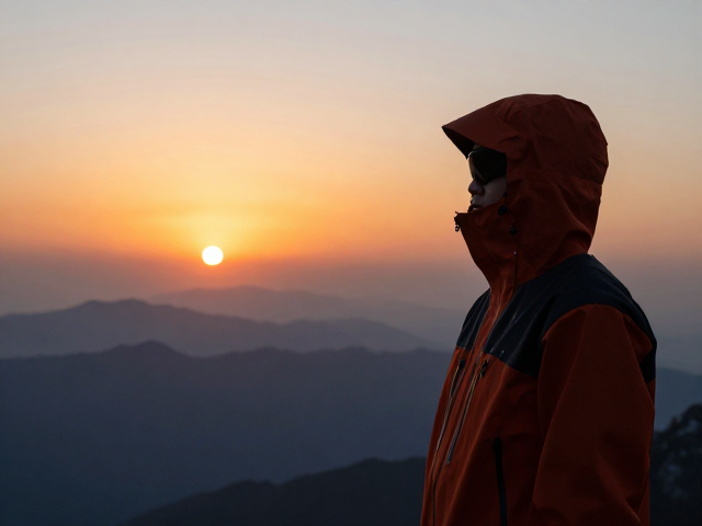 远山落日拍摄技巧,侧光勾勒轮廓,防风防雨保护装备指南
