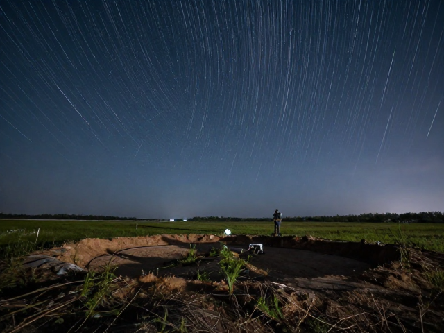郊外夜间实拍指南,勘察地形与构图,轻松合成绝美星轨