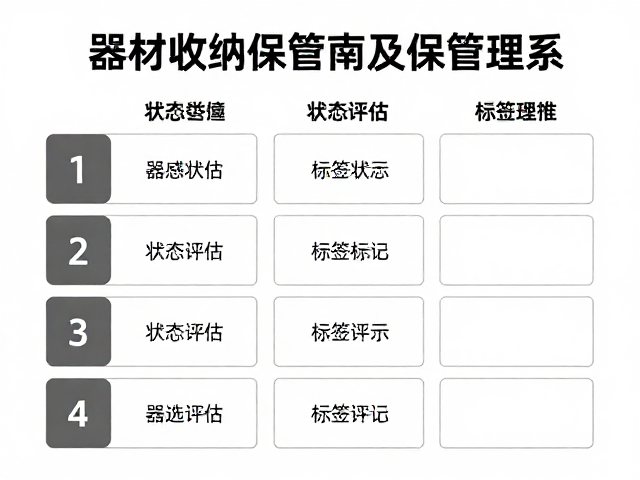 器材收纳保管指南,状态评估与标签标识,打造高效管理体系