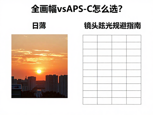 全画幅vsAPS-C怎么选?日落日出时间表与镜头眩光规避指南