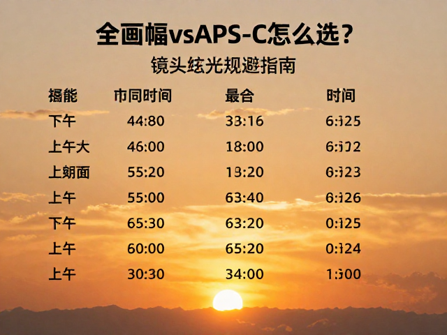 日落日出时间表对曝光策略的关键作用