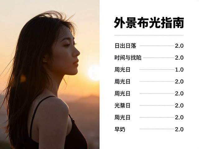 人像外景布光指南,日出日落时间计算与光照角度查看技巧