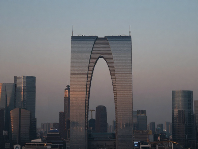 早晚光影把控技巧,利用柔和漫射光模拟地标级建筑光影效果