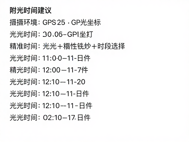 光线时间的科学计算与时段选择