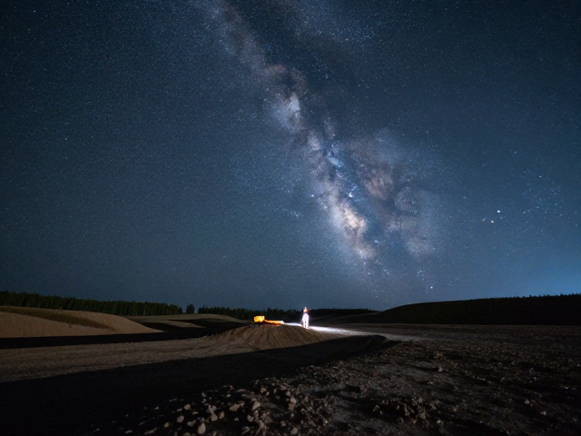 长曝光星空拍摄,勘察地形构图与星点锐化技巧