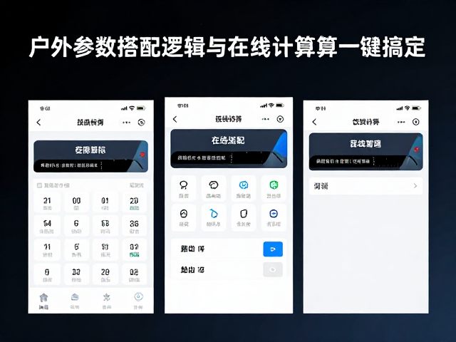 户外参数搭配的核心逻辑