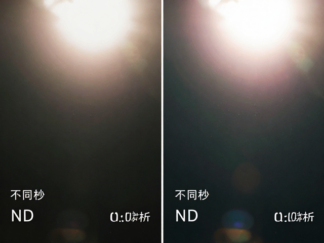 不同档位ND模拟效果的视觉差异