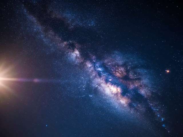 星空与镜头眩光交织,电影级色彩分级打造绝美前景视觉大片