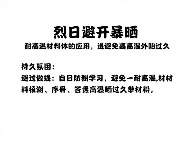 避免高温暴晒的被动防护策略