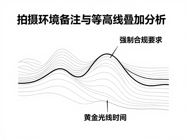 摄影避坑指南,拍摄环境备注与等高线叠加分析,附黄金光线时间建议