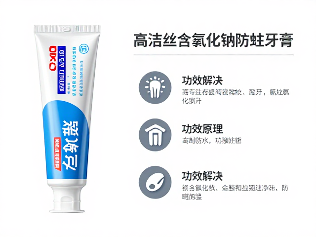 高洁丝含氟化钠牙膏的配方设计与功效表现