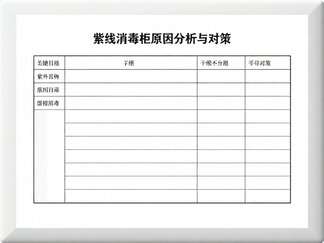 紫外线消毒柜日常巡检记录模板核心要素