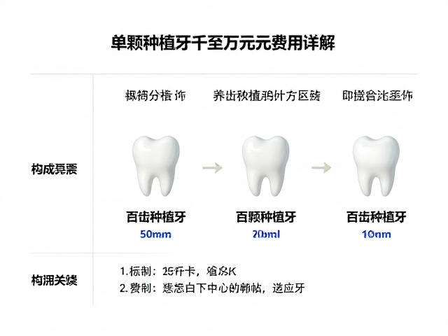 单颗种植牙费用的构成要素与市场参考区间