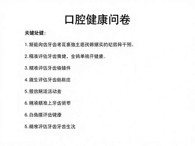 精准评估牙齿健康：整合多维数据实现科学干预