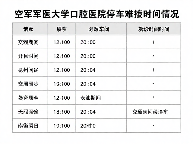 空军军医大学口腔医院停车难吗？附最新停车场情况及就诊等待时间指南