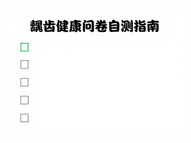 口腔健康问卷自测:日常监测的有效工具