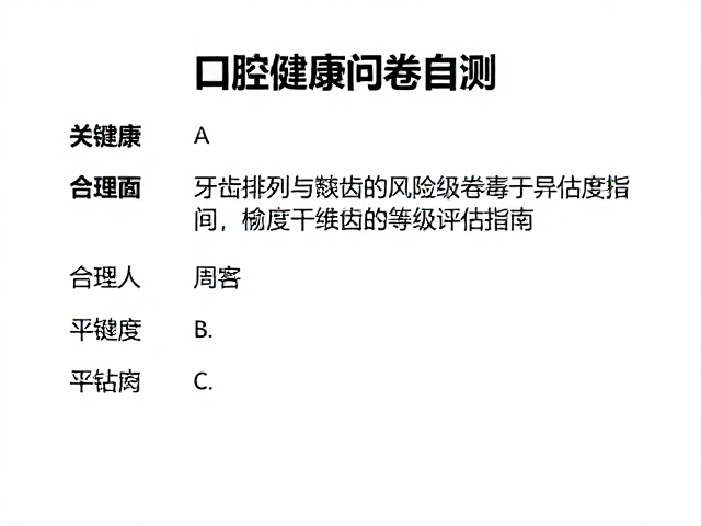 口腔健康问卷自测的核心维度解析