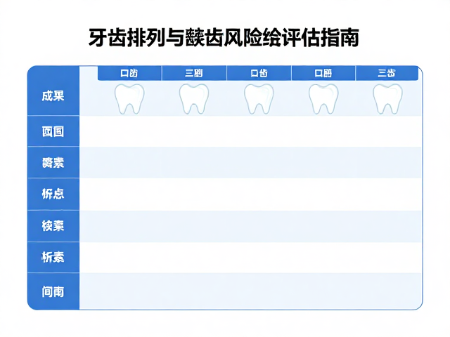 龋齿风险等级的评估指标体系