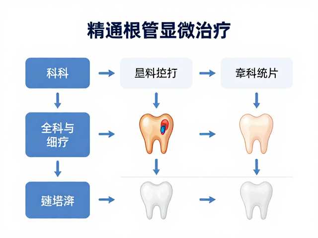 综合口腔门诊部，全科与专科细分，精通根管显微治疗
