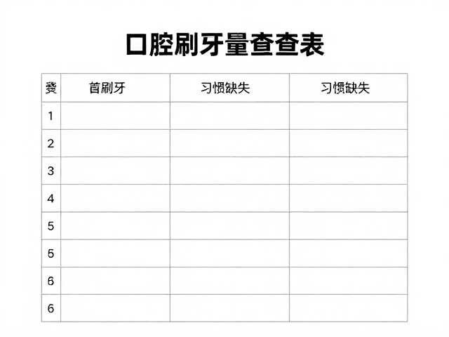 口腔健康问卷与刷牙质量自查表:发现习惯盲区
