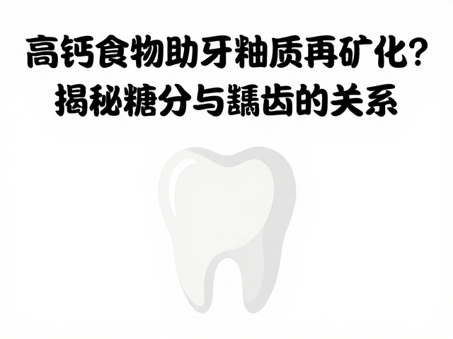 高钙食物助牙釉质再矿化?揭秘糖分与龋齿的关系