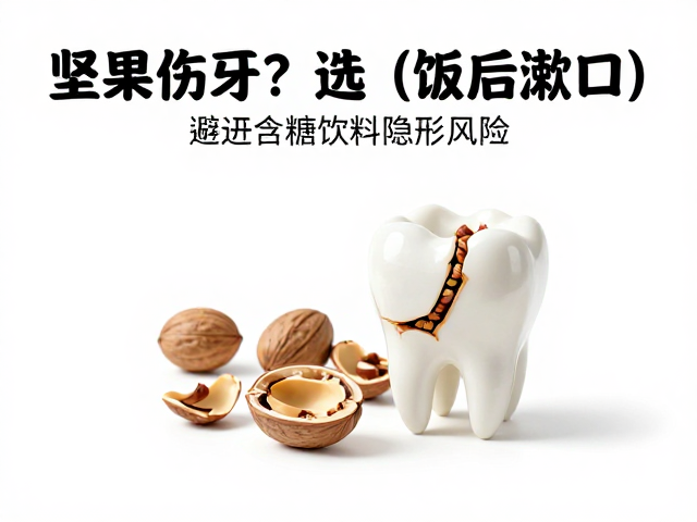 坚果伤牙？饭后漱口，选无糖饮料，避开含糖饮料隐形风险
