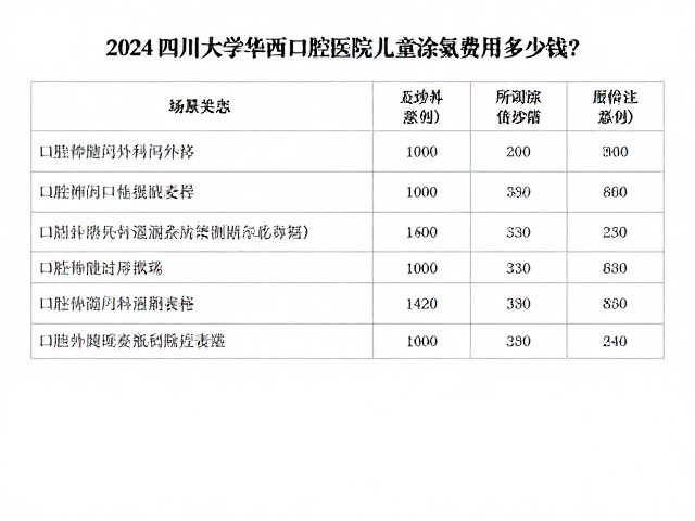 口腔外科报价一览
