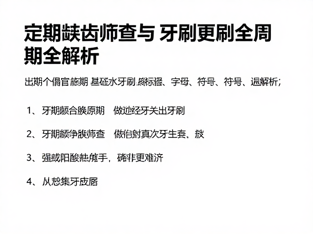 牙刷更换周期的科学依据与维护要点