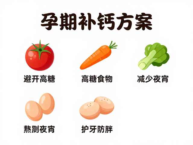 孕妇补钙方案,避开高糖食物,减少夜宵护牙防胖