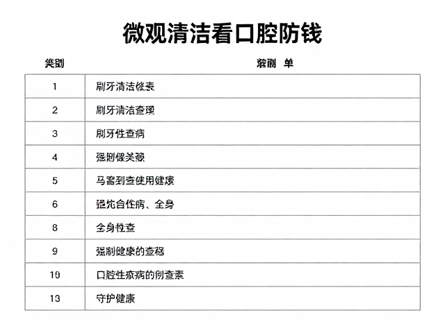 刷牙质量自查表：从微观清洁看口腔防线