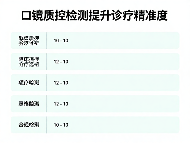 定期质控检测体系的构建与执行标准