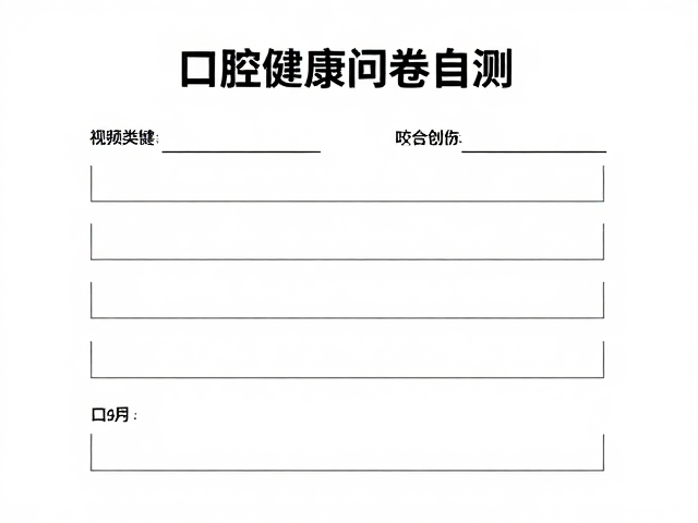口腔健康问卷自测:识别潜在风险的日常工具