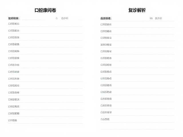 口腔健康问卷的数据采集逻辑与临床价值