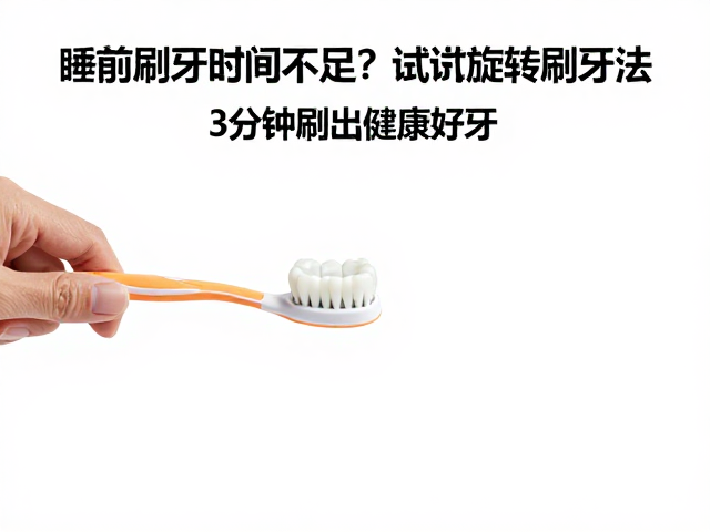 睡前刷牙时间不足?试试旋转刷牙法,3分钟刷出健康好牙