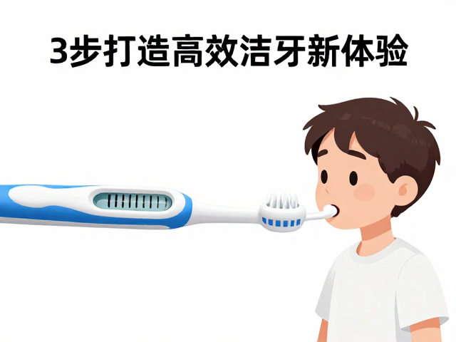 巴氏刷牙法,单刷头,计时器,3步打造高效洁牙新体验