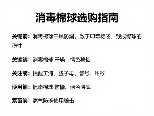 干燥防潮对消毒棉球有效期的关键影响